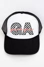 Georgia Checkered Otto Black with White Foam Front Trucker Hat - Wholesale Accessory Market