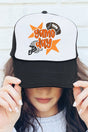 Orange Football Fever Otto Black with White Foam Front Trucker Hat - Wholesale Accessory Market