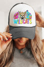 Bright Wildcats Colorful Otto Charcoal Gray with White Foam Front Trucker Hat - Wholesale Accessory Market