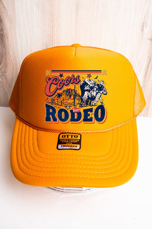 Bull Rider Coors Rodeo Gold Foam Front Trucker Hat - Wholesale Accessory Market