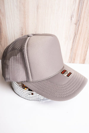 Arched Yeehaw Leopard Gray Foam Front Trucker Hat - Wholesale Accessory Market