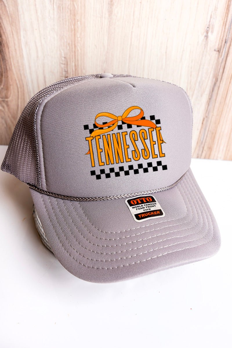 Bow Tennessee Check Otto Gray Foam Front Trucker Hat - Wholesale Accessory Market