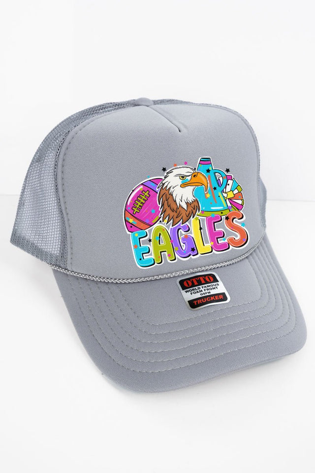 Bright Eagles Colorful Otto Gray Foam Front Trucker Hat - Wholesale Accessory Market