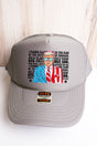 Pledge Of Allegiance Trump Otto Gray Foam Front Trucker Hat - Wholesale Accessory Market