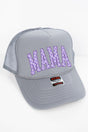 Purple Checkered Mama Otto Gray Foam Front Trucker Hat - Wholesale Accessory Market