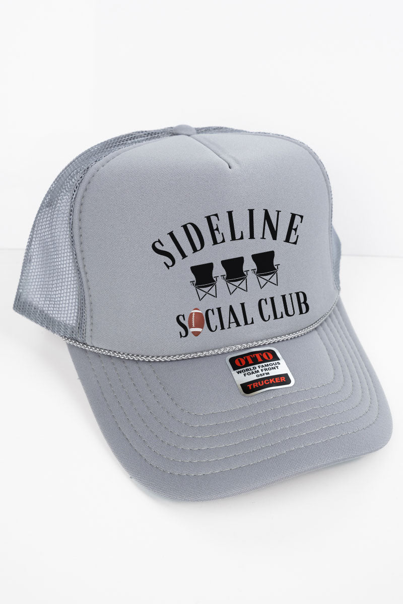 Sideline Social Club Otto Gray Foam Front Trucker Hat - Wholesale Accessory Market