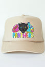 Bright Panthers Colorful Otto Khaki Foam Front Trucker Hat - Wholesale Accessory Market