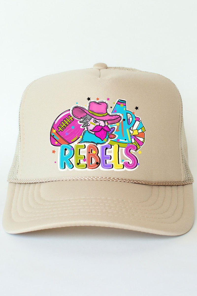 Bright Rebels Colorful Otto Khaki Foam Front Trucker Hat - Wholesale Accessory Market