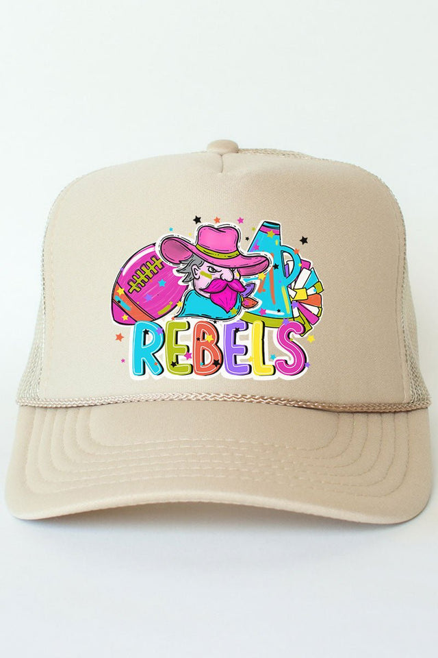 Bright Rebels Colorful Otto Khaki Foam Front Trucker Hat - Wholesale Accessory Market