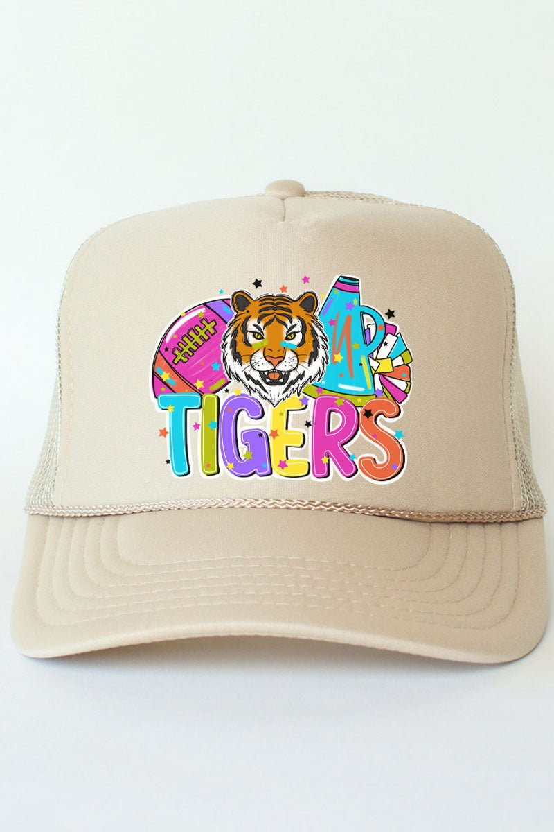 Bright Tigers Colorful Otto Khaki Foam Front Trucker Hat - Wholesale Accessory Market