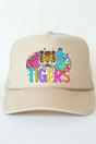 Bright Tigers Colorful Otto Khaki Foam Front Trucker Hat - Wholesale Accessory Market