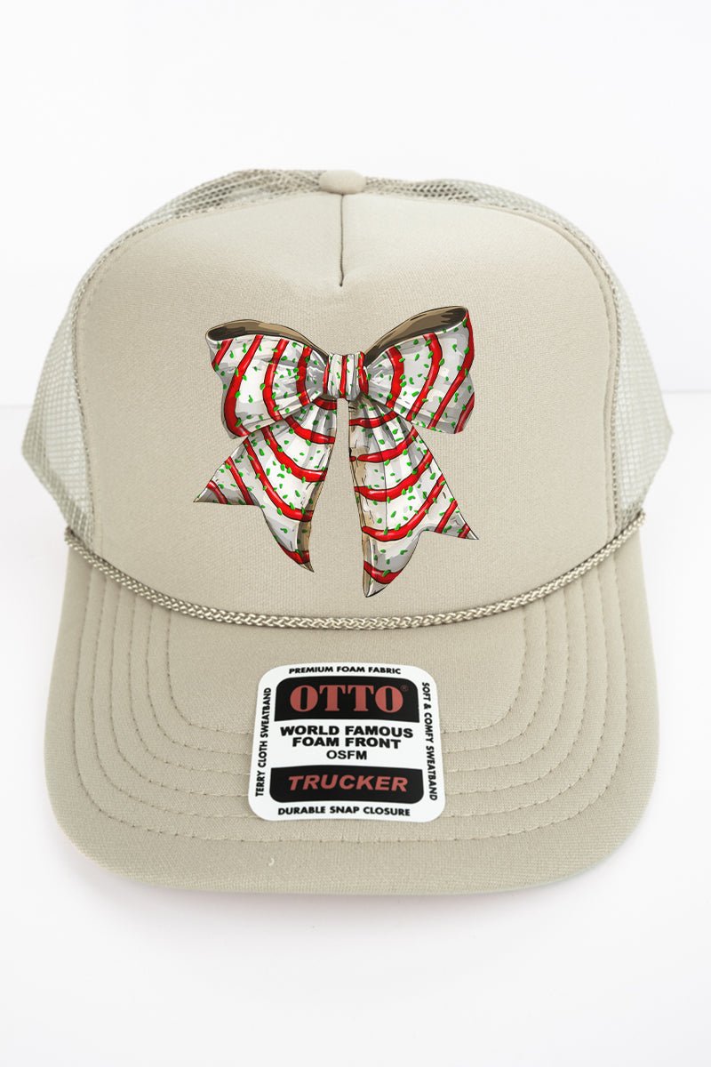 Christmas Cake Coquette Otto Khaki Foam Front Trucker Hat - Wholesale Accessory Market