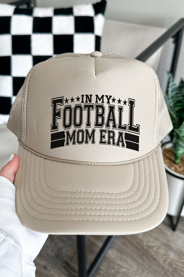 In My Football Mom Era Otto Khaki Foam Front Trucker Hat - Wholesale Accessory Market