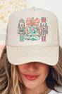 Nutcracker Preppy Blossom Otto Khaki Foam Front Trucker Hat - Wholesale Accessory Market