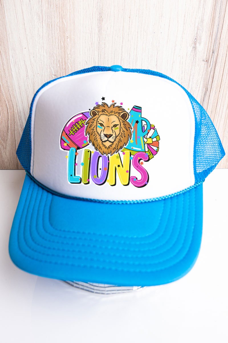 Bright Lions Colorful Otto Neon Blue with White Foam Front Trucker Hat - Wholesale Accessory Market