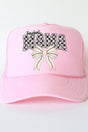 Baseball Checkered Mama Otto Soft Pink Foam Front Trucker Hat - Wholesale Accessory Market