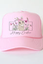 Bunny Girl Happy Easter Otto Soft Pink Foam Front Trucker Hat - Wholesale Accessory Market