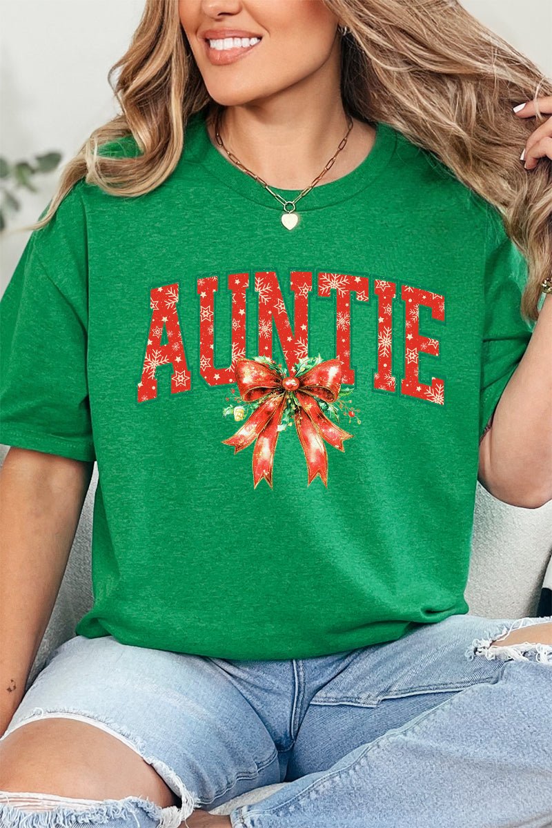 Holly Jolly Auntie Short Sleeve Relaxed Fit T-Shirt - Wholesale Accessory Market