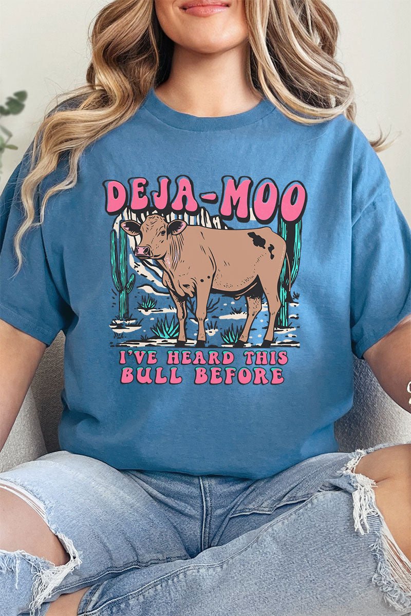 Deja Moo Short Sleeve Relaxed Fit T - Shirt - Wholesale Accessory Market