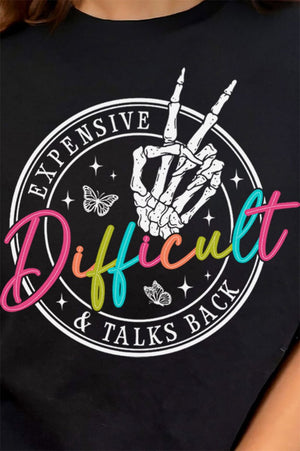 Expensive Difficult & Talks Back Short Sleeve Relaxed Fit T - Shirt - Wholesale Accessory Market