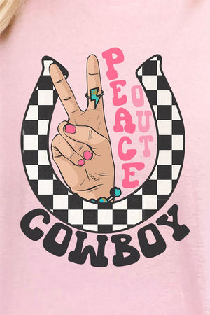 Peace Out Cowboy Short Sleeve Relaxed Fit T-Shirt - Wholesale Accessory Market