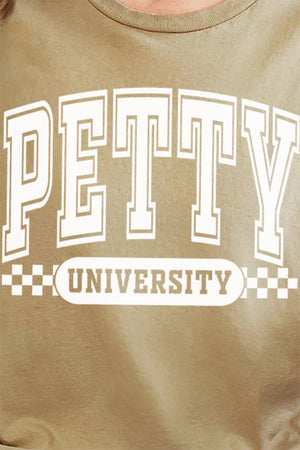 Petty University Short Sleeve Relaxed Fit T-Shirt - Wholesale Accessory Market