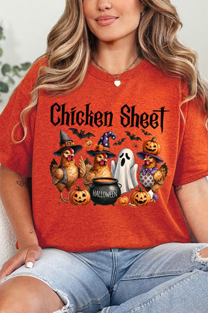 Chicken Sheet Halloween Short Sleeve Relaxed Fit T - Shirt - Wholesale Accessory Market