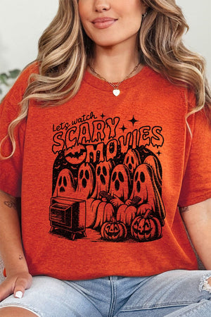 Let's Watch Scary Movies Short Sleeve Relaxed Fit T-Shirt - Wholesale Accessory Market