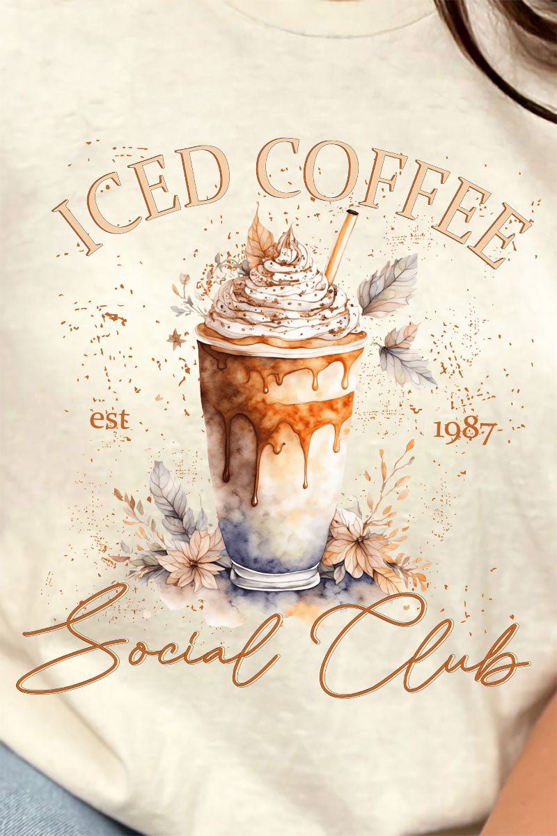 Iced Coffee Social Club Short Sleeve Relaxed Fit T-Shirt - Wholesale Accessory Market