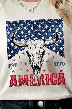 American Steer Short Sleeve Relaxed Fit T-Shirt - Wholesale Accessory Market