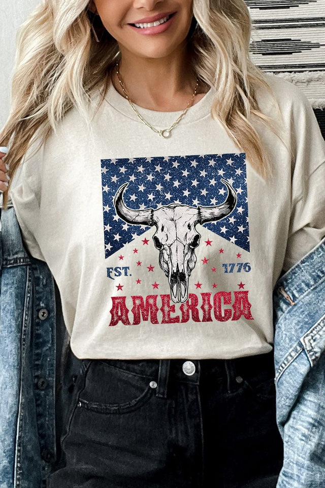 American Steer Short Sleeve Relaxed Fit T-Shirt - Wholesale Accessory Market