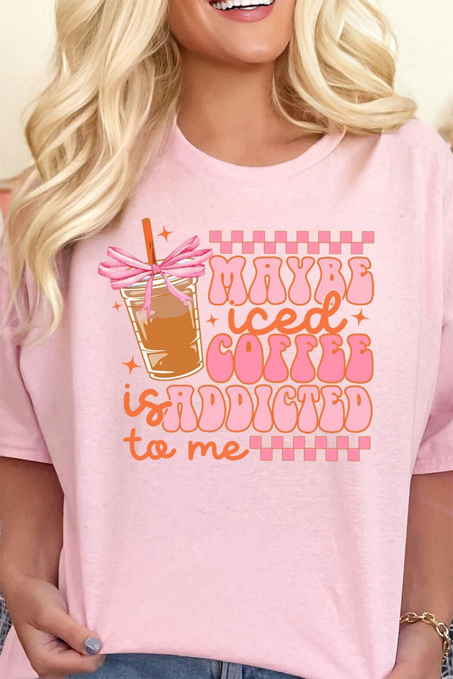 Coquette Iced Coffee Short Sleeve Relaxed Fit T-Shirt - Wholesale Accessory Market