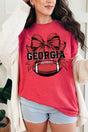 Georgia Coquette Ribbon Short Sleeve Relaxed Fit T-Shirt - Wholesale Accessory Market