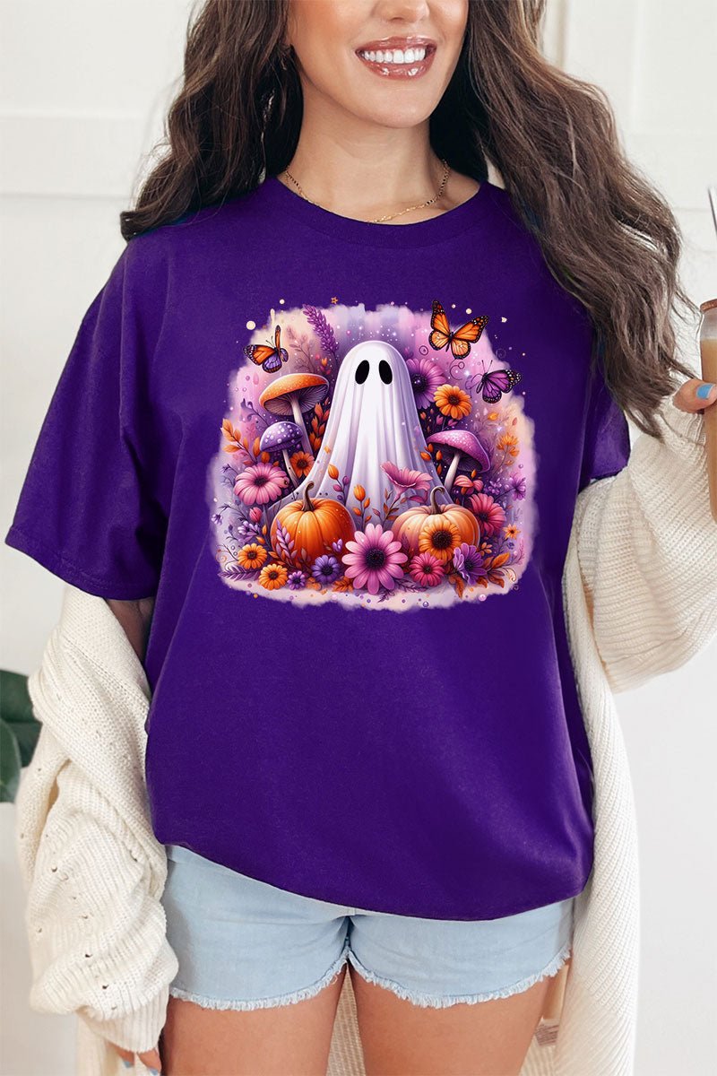 Purple Boho Boo Short Sleeve Relaxed Fit T - Shirt - Wholesale Accessory Market