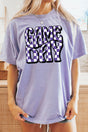 Purple Checkered Game Day Short Sleeve Relaxed Fit T - Shirt - Wholesale Accessory Market