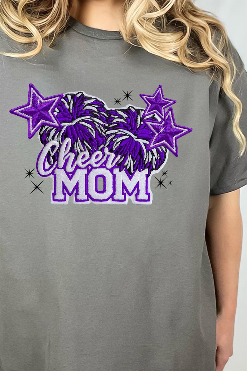 Purple Cheer Mom Short Sleeve Relaxed Fit T - Shirt - Wholesale Accessory Market