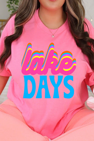 Retro Lake Days Short Sleeve Relaxed Fit T-Shirt - Wholesale Accessory Market