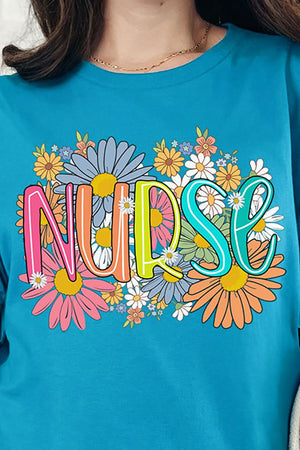 Daisies Nurse Short Sleeve Relaxed Fit T - Shirt - Wholesale Accessory Market