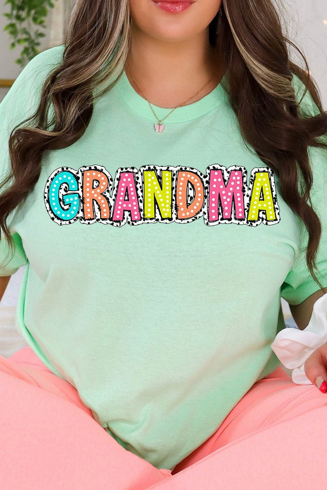 Dalmatian Dots Grandma Short Sleeve Relaxed Fit T-Shirt - Wholesale Accessory Market