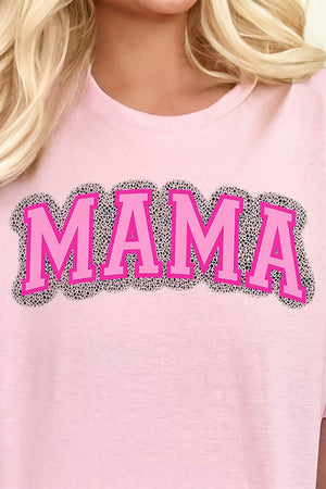 Leopard Splatter Mama Short Sleeve Relaxed Fit T-Shirt - Wholesale Accessory Market