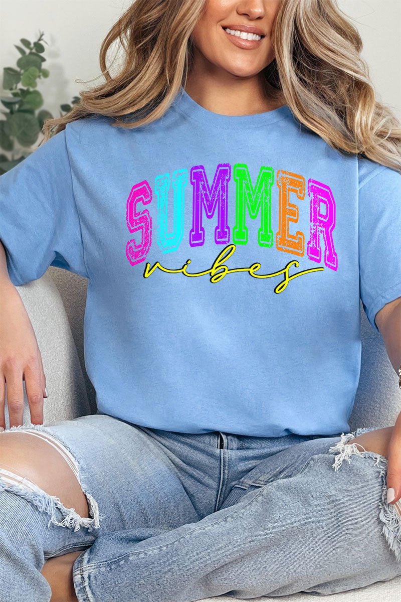 Neon Summer Vibes Short Sleeve Relaxed Fit T-Shirt - Wholesale Accessory Market