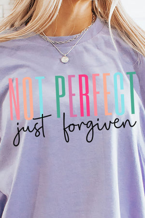 Not Perfect Just Forgiven Short Sleeve Relaxed Fit T - Shirt - Wholesale Accessory Market