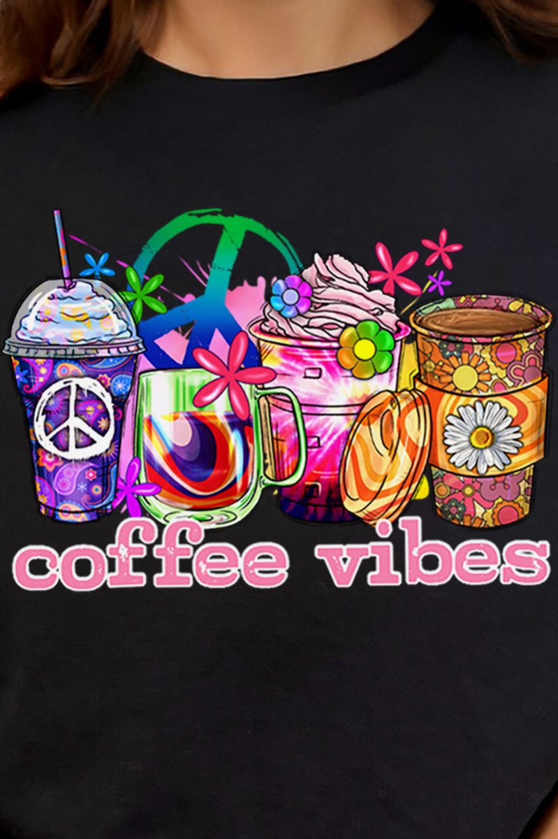 Coffee Vibes Short Sleeve Relaxed Fit T-Shirt - Wholesale Accessory Market