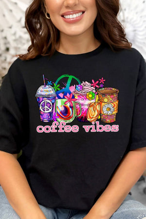 Coffee Vibes Short Sleeve Relaxed Fit T-Shirt - Wholesale Accessory Market