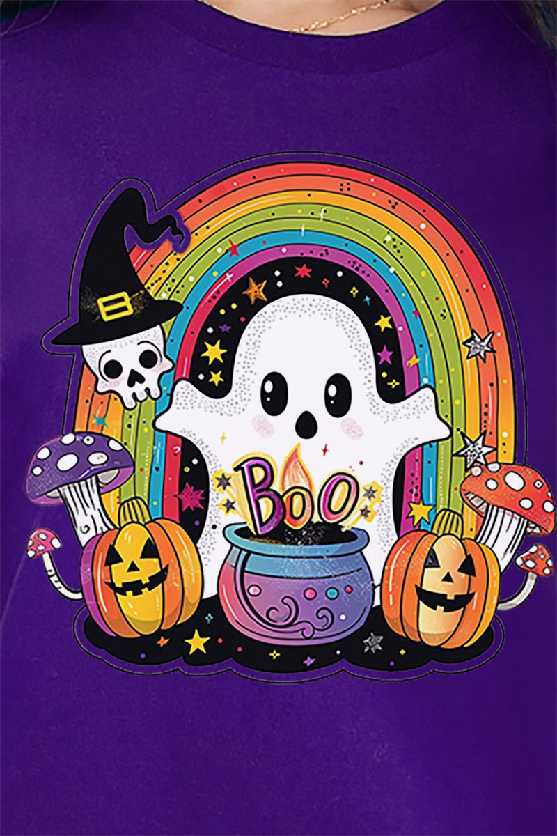 Rainbow Colorful Boo Short Sleeve Relaxed Fit T - Shirt - Wholesale Accessory Market