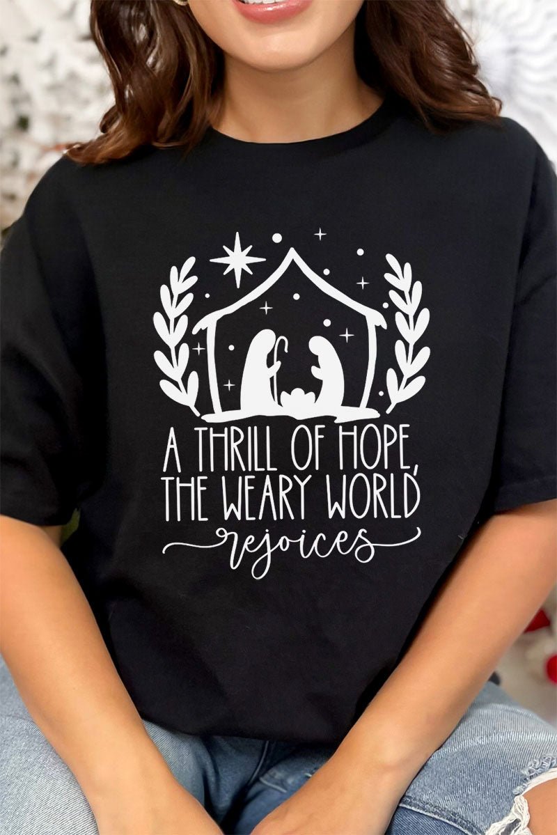 Thrill Of Hope Nativity Short Sleeve Relaxed Fit T-Shirt - Wholesale Accessory Market