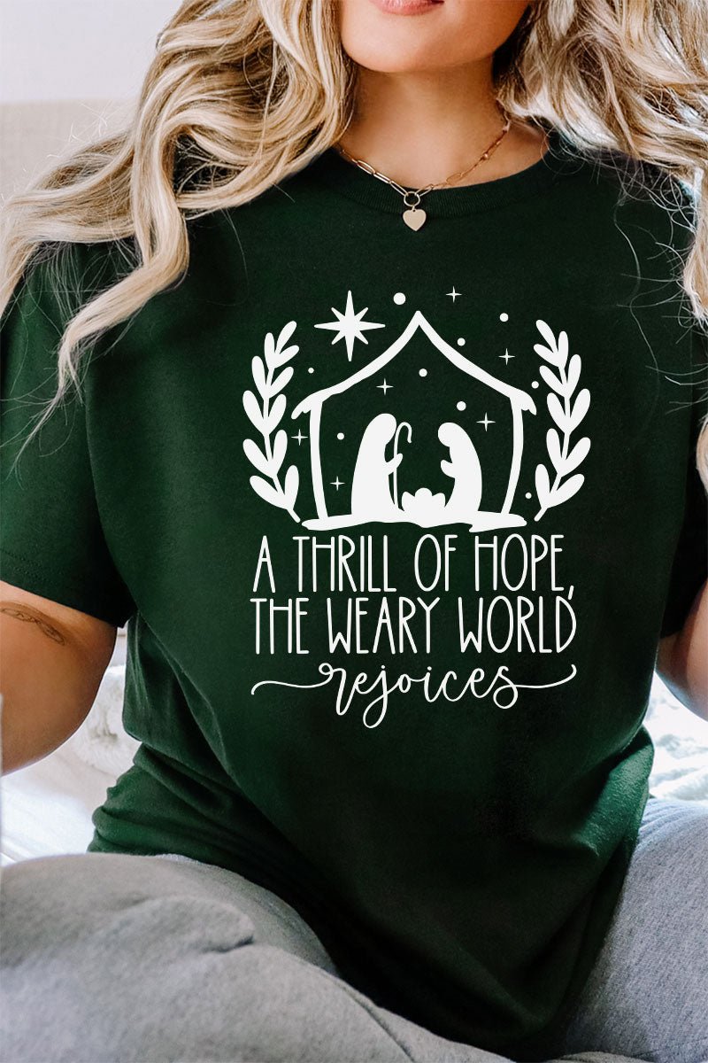 Thrill Of Hope Nativity Short Sleeve Relaxed Fit T-Shirt - Wholesale Accessory Market