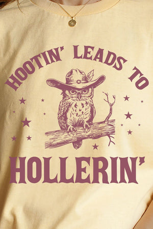 Owl Hootin' Leads To Hollerin' Short Sleeve Relaxed Fit T-Shirt - Wholesale Accessory Market