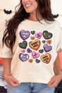 Halloween Candy Hearts Short Sleeve Relaxed Fit T - Shirt - Wholesale Accessory Market