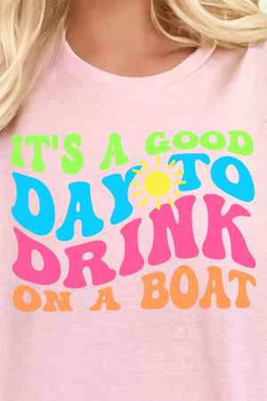 Good Day To Drink On A Boat Short Sleeve Relaxed Fit T-Shirt - Wholesale Accessory Market